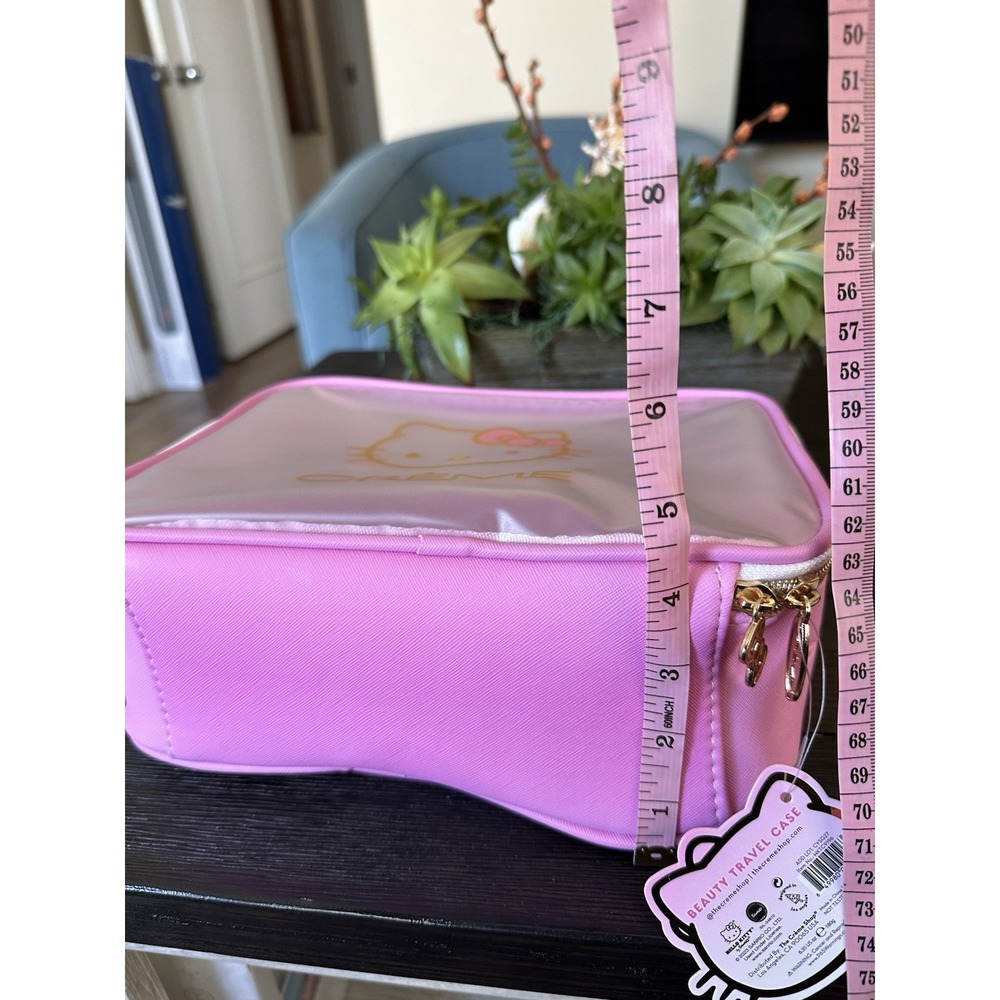Hello Kitty x Crème Shop Pink Beauty Travel Case Makeup Cosmetic Bag NWT - Picture 5 of 7